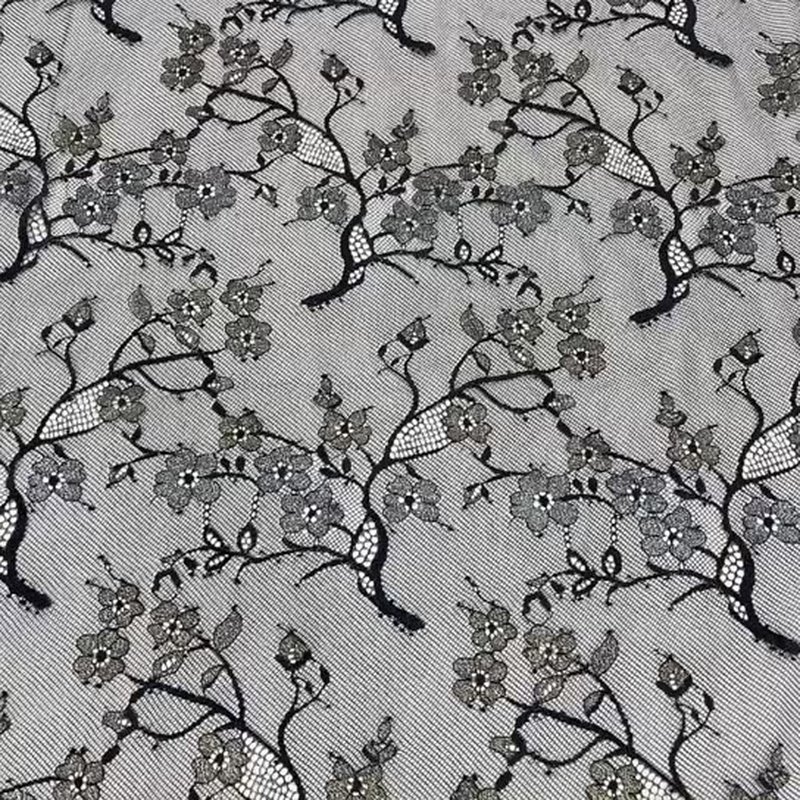 Lace Fabric Dress Floral Nylon Foil for Women's Wear Wholesale Supplie 15